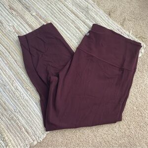 Lululemon Crop Leggings Maroon 18
